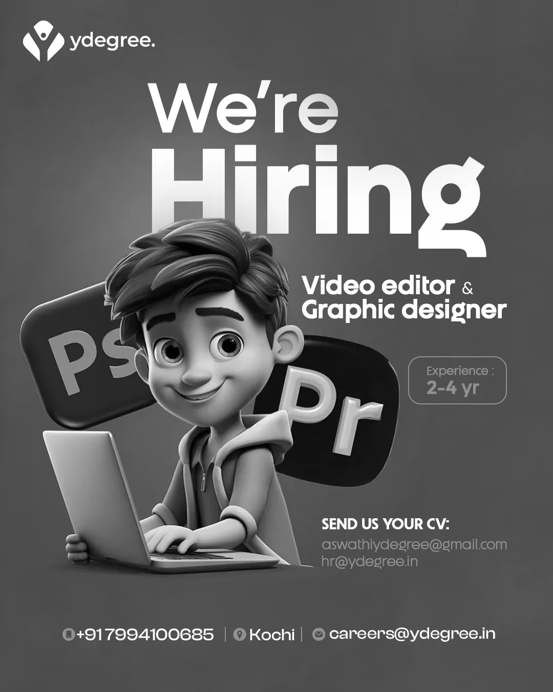 Ydegree Hiring Poster