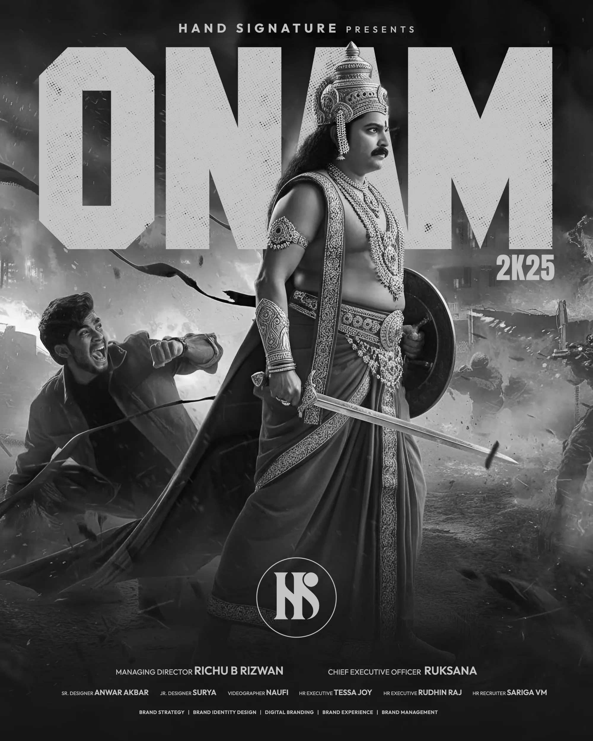 Hand Signature Onam 2K25 Poster